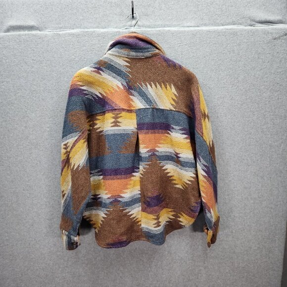 Saints & Hearts Aztec Heavy Button Down Shacket Large - Picture 3 of 4